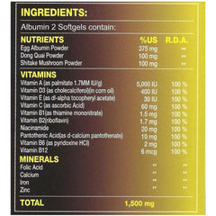 World Vita Albumin 180 Soft Gels | Premium Protein Supplement for Liver Health & Immunity