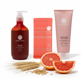 Nature’s Dazzle Citrus Brew Hair Care Set – Biotin & Collagen Shampoo 16.9oz + Treatment 7.4oz + Travel Shampoo 0.3oz x10