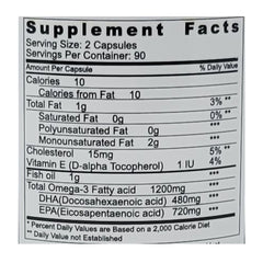 Evergreen Natural Concentrated Fish Oil 180 Capsules | Omega-3 EPA DHA