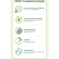 Yejimiin Forest VEOCEL Fiber Cover & Vegan Sanitary Pads for Sensitive Skin