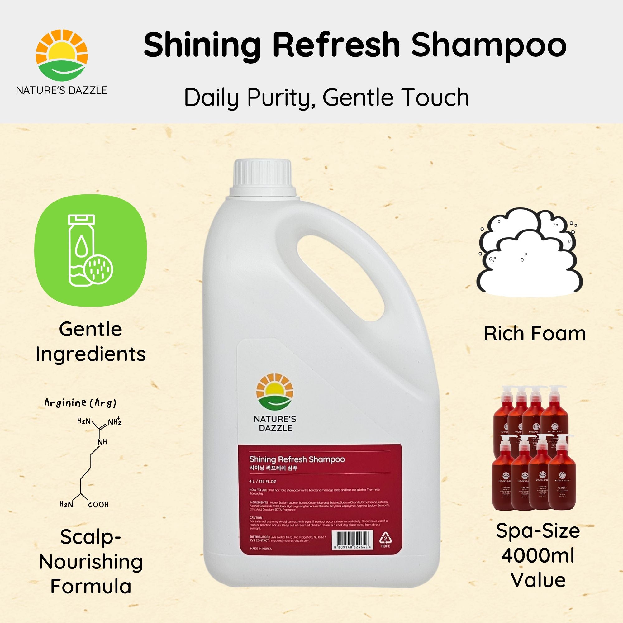shampoo with apple fragrance – large size for family use