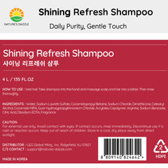 Nature's Dazzle Shining Refresh Shampoo ingredients