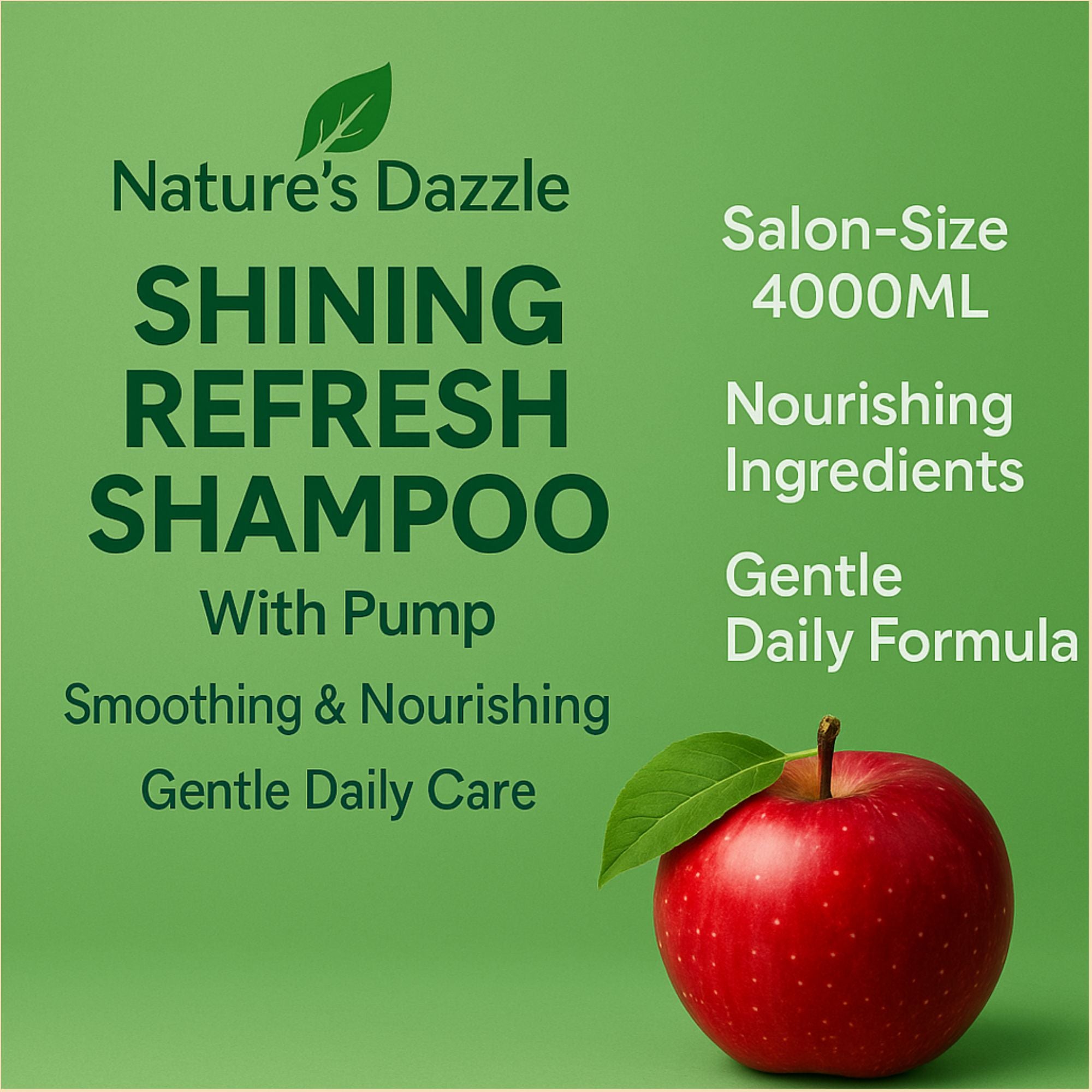 Nature's Dazzle Shining Refresh Shampoo 4000ml – apple scent