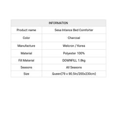 Sesa allergy-care Intance Downfill Bed Comforter 인텐스 다운필 차렵이불