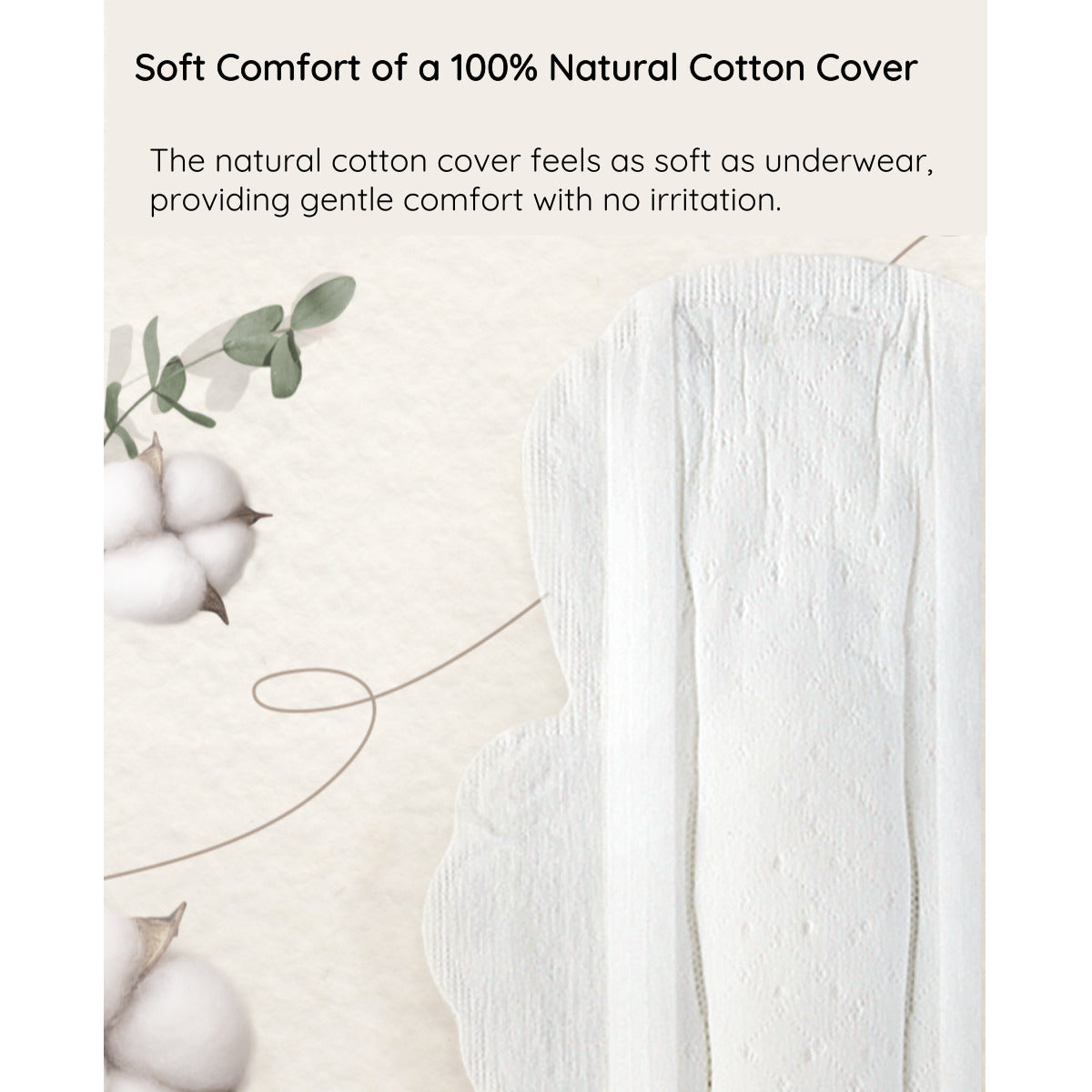 Goodfeel 100% Natural cotton super long Overnight Slim03