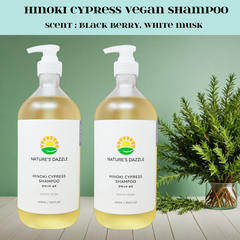 Nature's Dazzle Hinoki Cypress Shampoo (Vegan, 1000ml/33.8 oz)편백수 샴푸