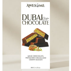 Dubai Style Milk Chocolate with Crispy Kataifi & Pistachio [2 Pack] 180g/6.35 oz