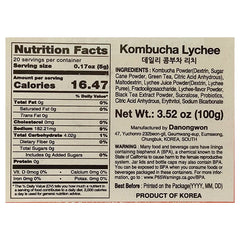 Daily Kombucha Lychee Tea 20 Sticks 리치