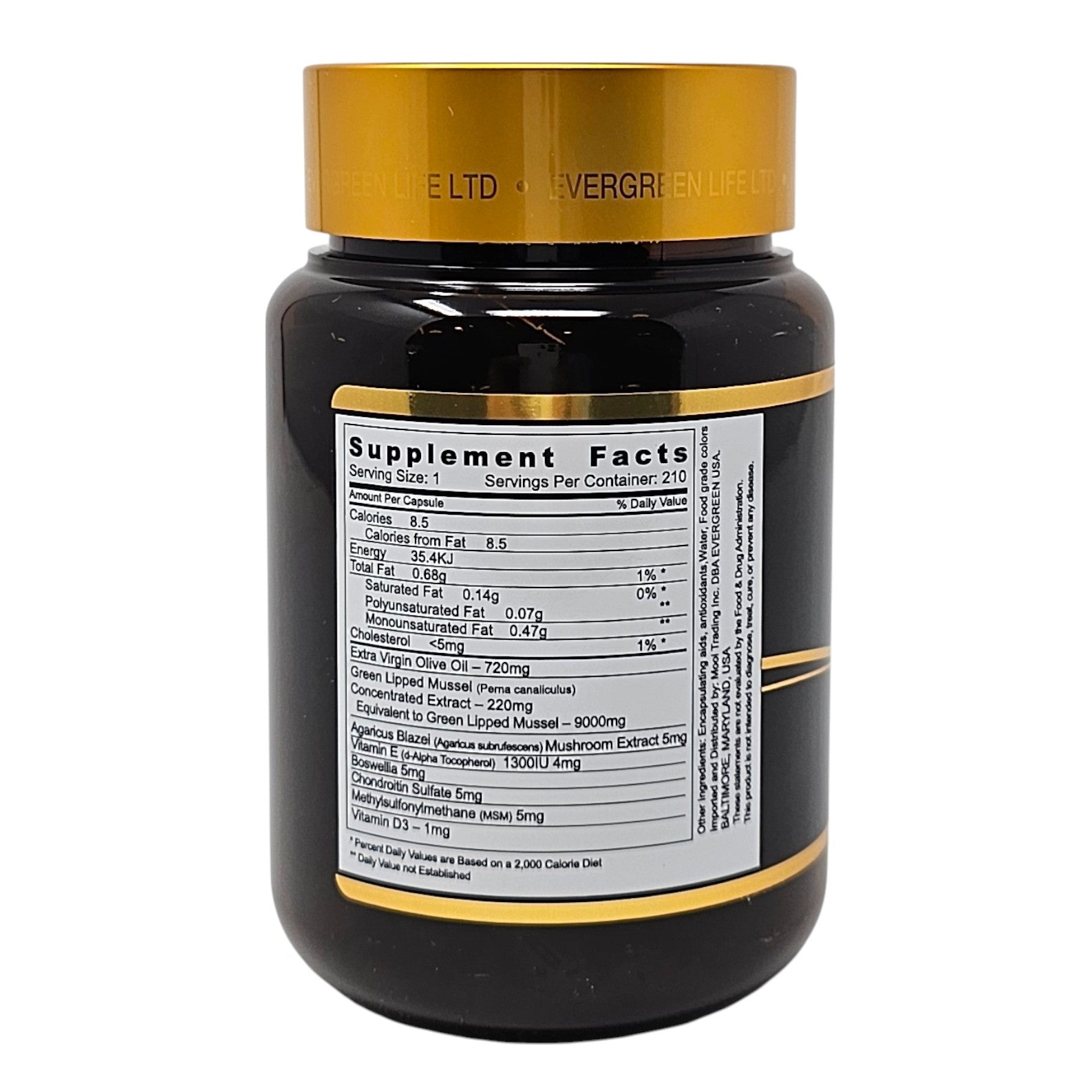 New Zealand mussel extract supplement for joints – 210 capsules