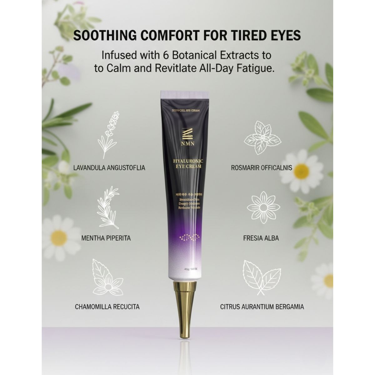 NMN Wrinkle Repair & Hydration Eye Cream (40g) - Firming & Brightening
