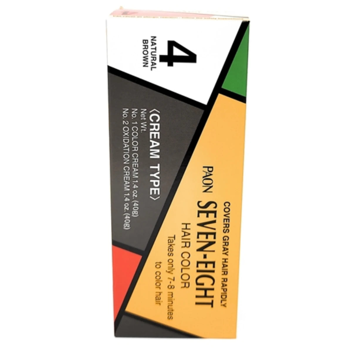 Paon 7 Minute Hair Dye - Ammonia-Free Permanent Color - 1 Box