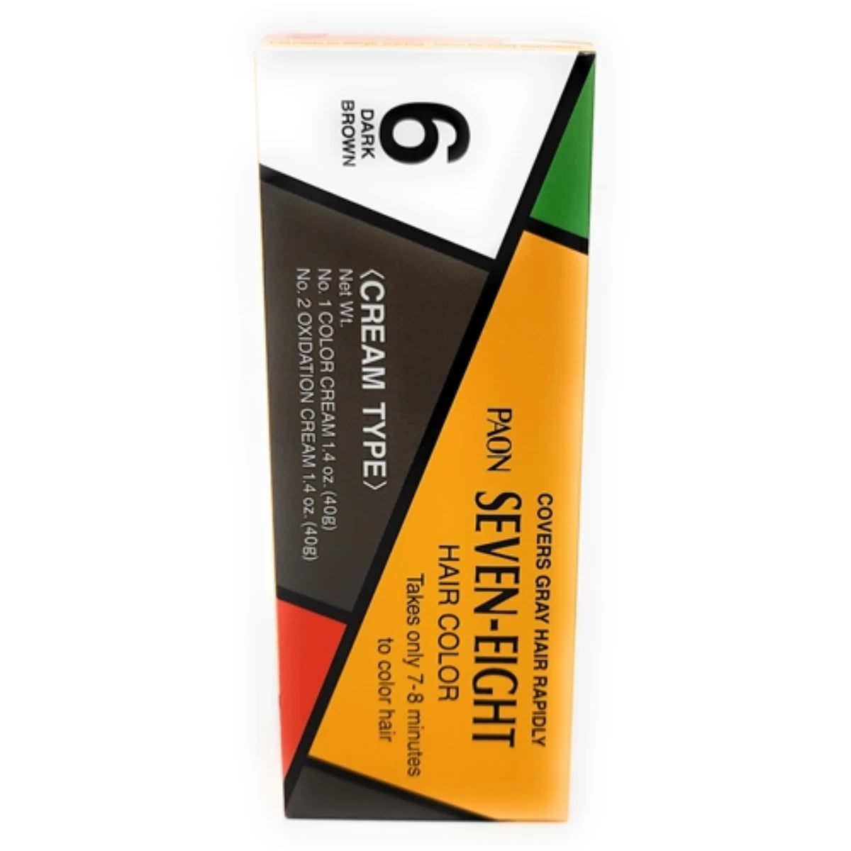Paon 7 Minute Hair Dye - Ammonia-Free Permanent Color - 1 Box