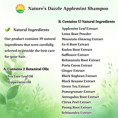 Nature's Dazzle Applemint Cool Relief Shampoo-Tea Tree Oil & Peppermint Oil  500ml/16.9 fl. oz