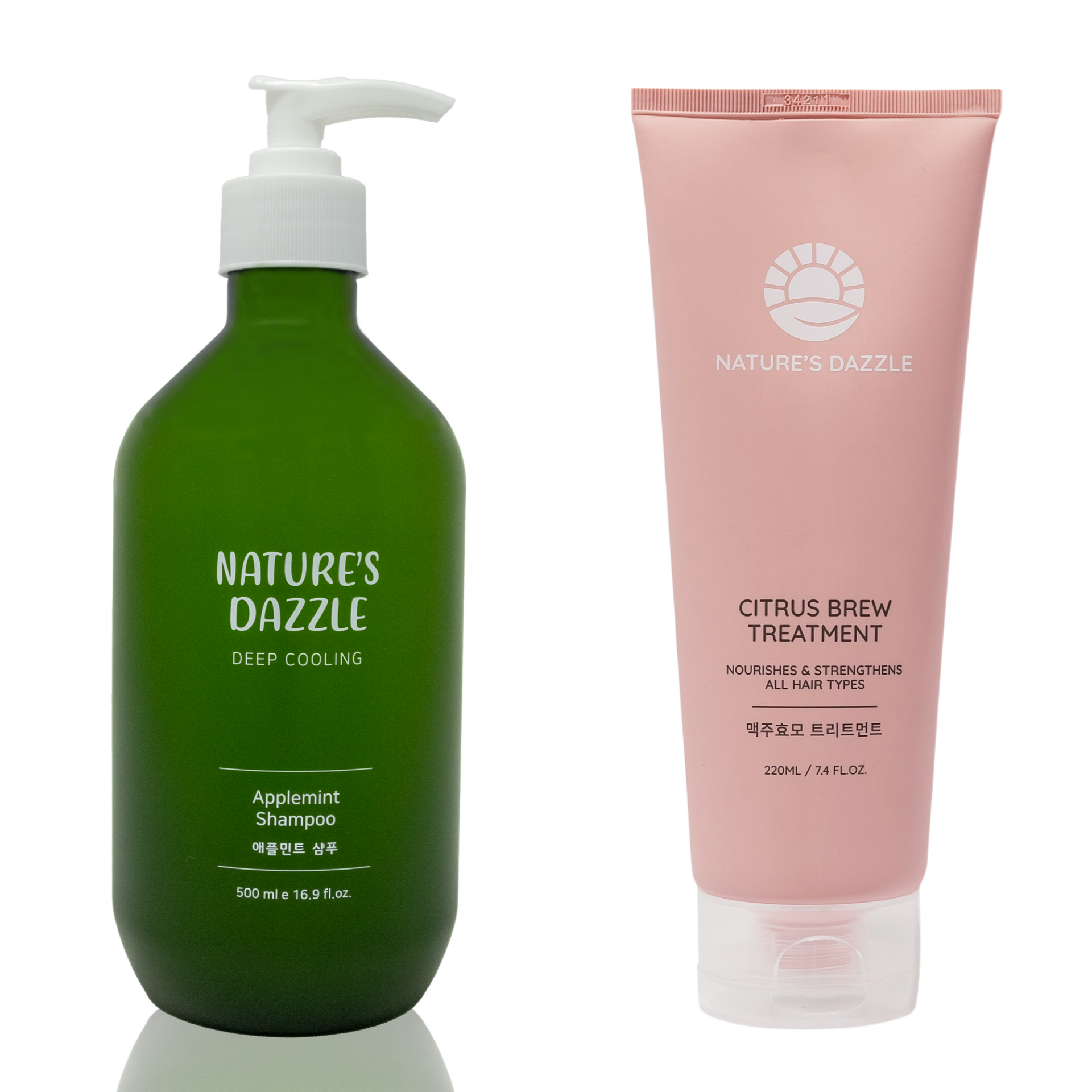 Nature's Dazzle Applemint Shampoo & Citrus Brew Treatment Set – Kosbee