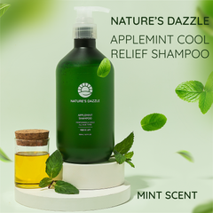 Nature's Dazzle New Applemint Cool Relief Shampoo-Tea Tree Oil & Peppermint Oil  500ml/16.9 fl. oz