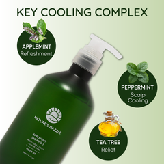 Nature's Dazzle New Applemint Cool Relief Shampoo-Tea Tree Oil & Peppermint Oil  500ml/16.9 fl. oz