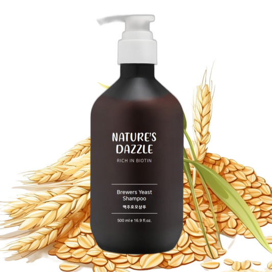 Nature's Dazzle Brewers Yeast, Biotin & Protein Shampoo for Thinning Hair - Bergamot Oil, Grapefruit Peel Oil  500ml/16.9 fl. oz