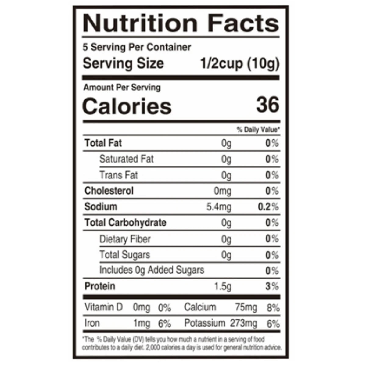 Supplement facts and package label for KOSBEE Korean Chrysanthemum herbal tea 1.75 oz