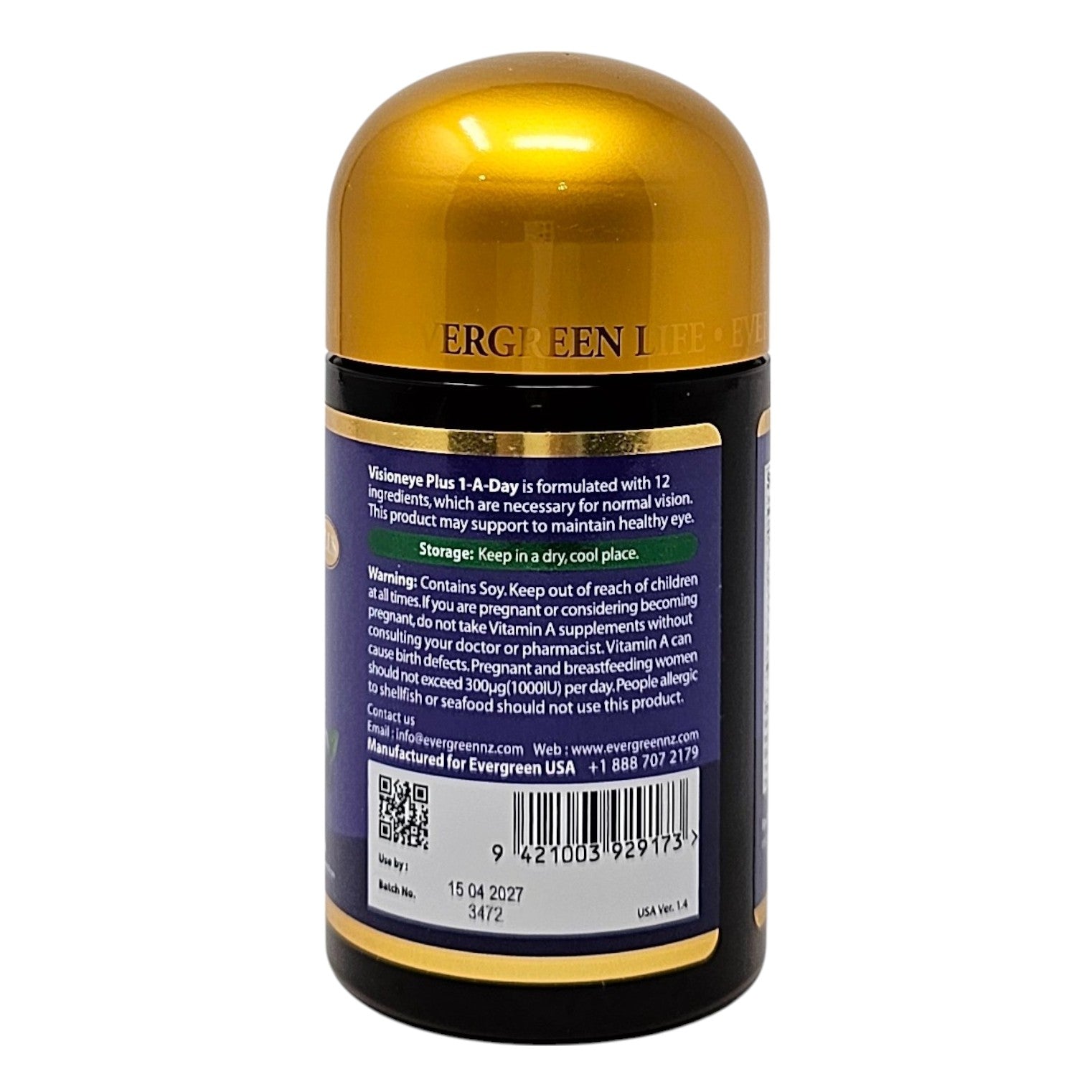 Lutein and zeaxanthin eye formula – 1-a-day capsules from New Zealand