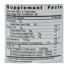 Evergreen Natural Concentrated Fish Oil Providing Omega 3 - 180 Cap