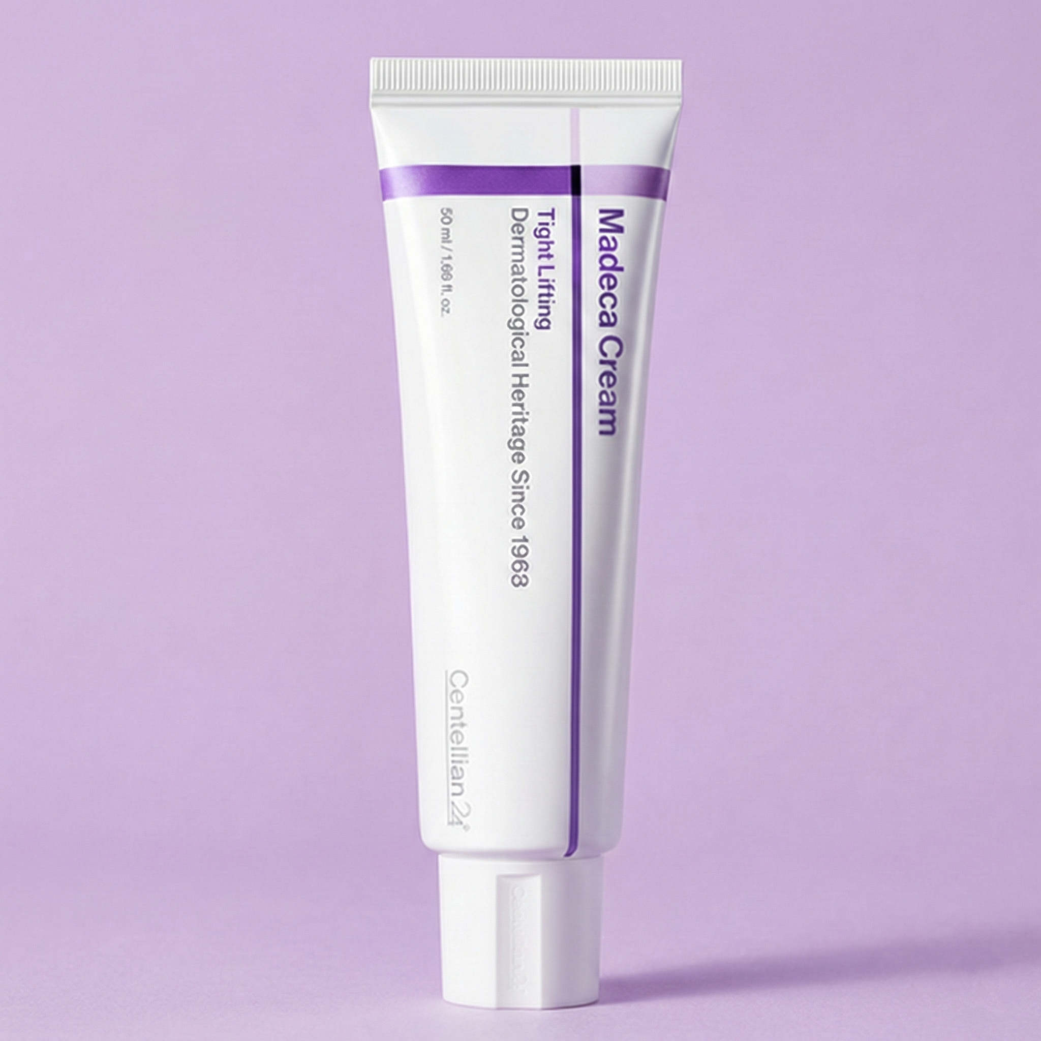 Madeca Cream on a light purple