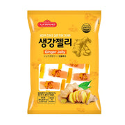 Korean Ginger Jelly by Ilkwang, chewy agar candy made with real ginger, 9.87 oz bag