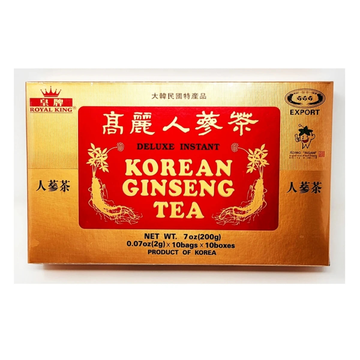 Royal King Deluxe Instant Korean Ginseng Tea | 0.07 oz x 100 Packets