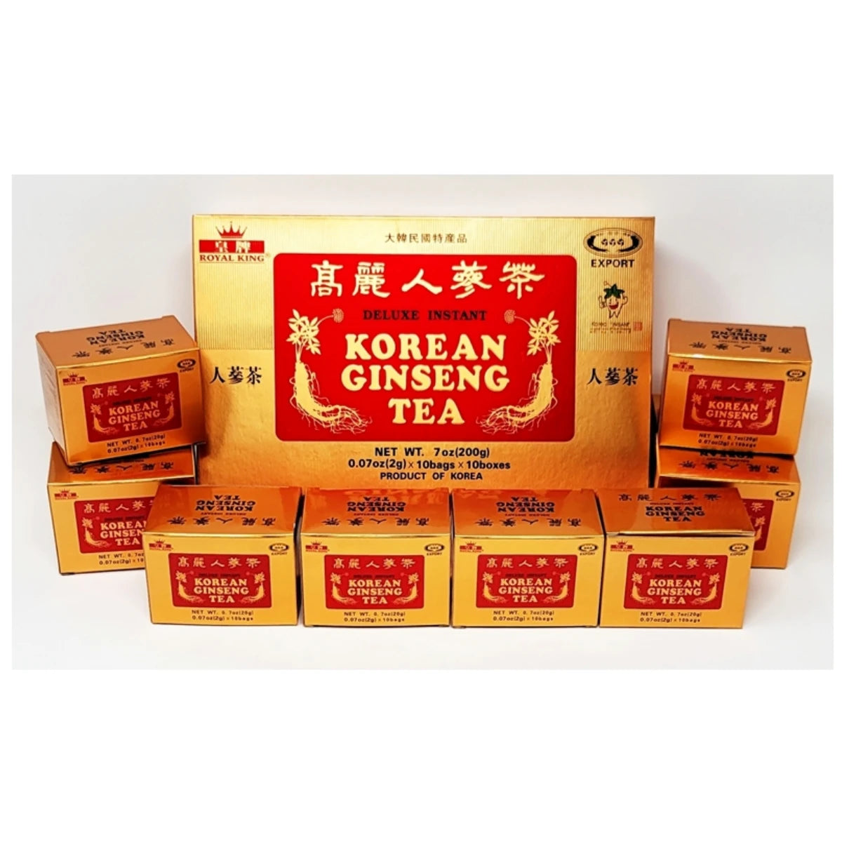 Royal King Deluxe Instant Korean Ginseng Tea | 0.07 oz x 100 Packets