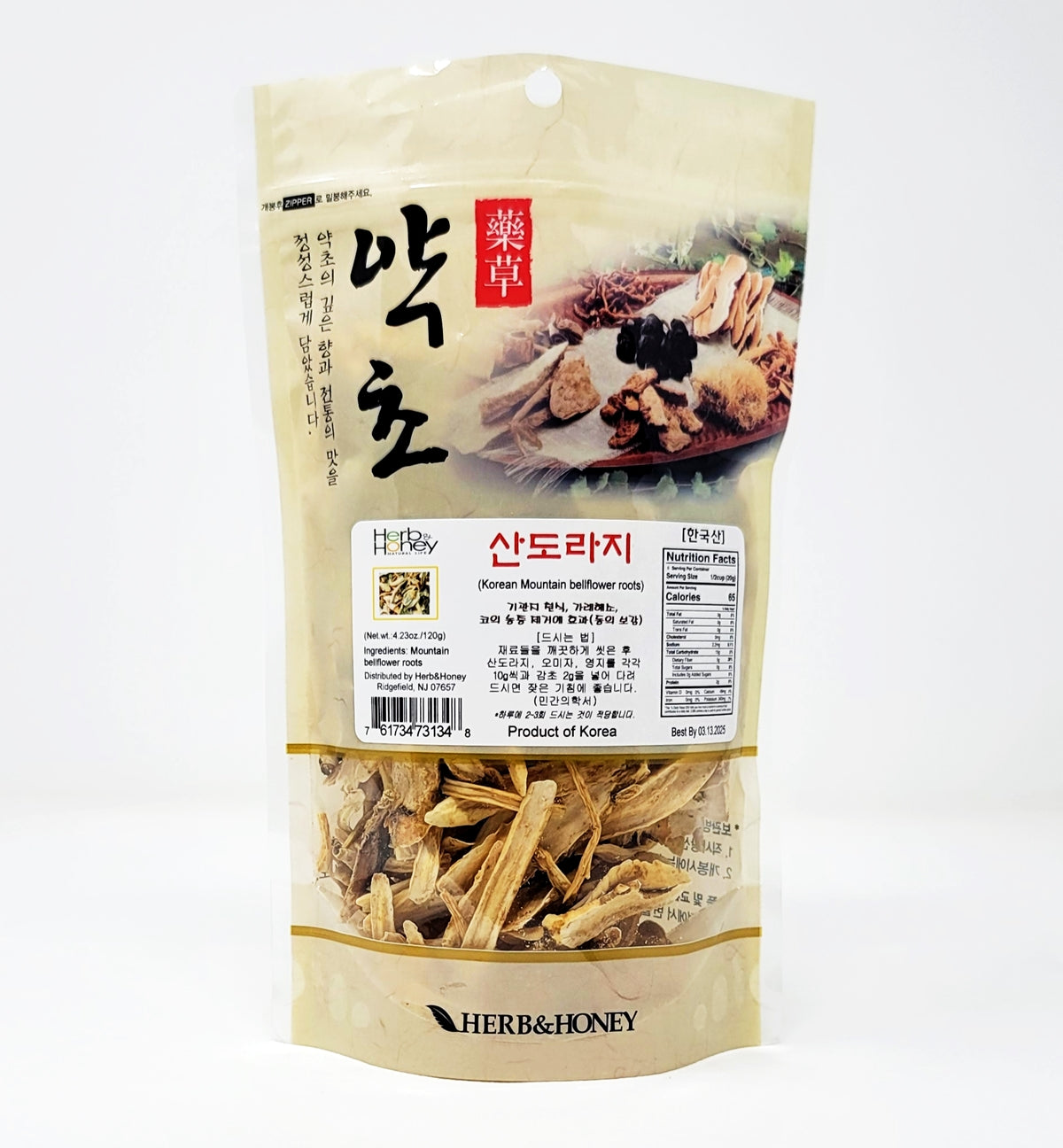 Korean Mountain Bellflower Roots 4.23oz /120g 산도라지 桔梗