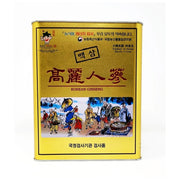 Six-year-old Korean Ginseng in a 300g jar by Woori Healthcare, a natural supplement rich in herbal ginseng roots.