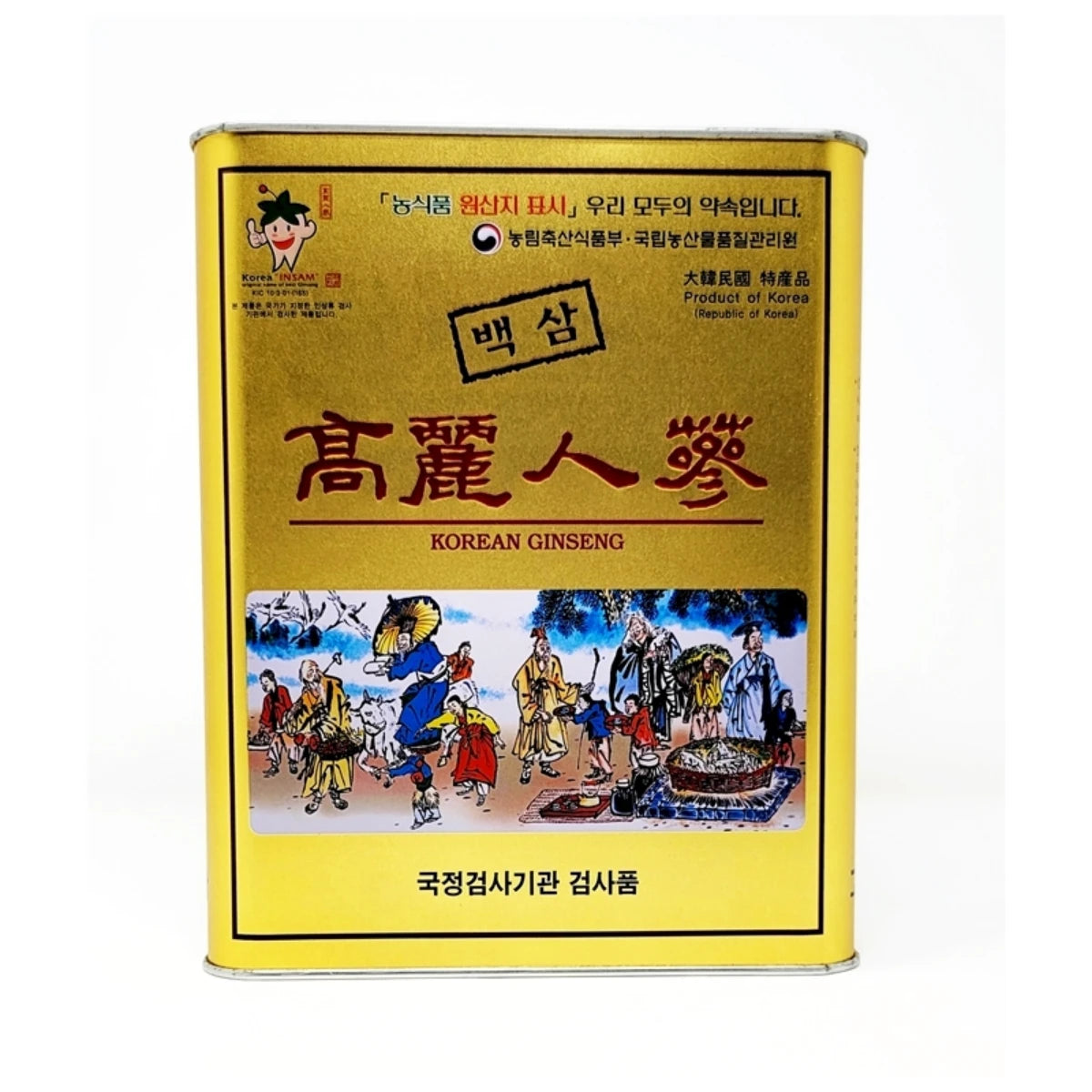 Six-year-old Korean Ginseng in a 300g jar by Woori Healthcare, a natural supplement rich in herbal ginseng roots.