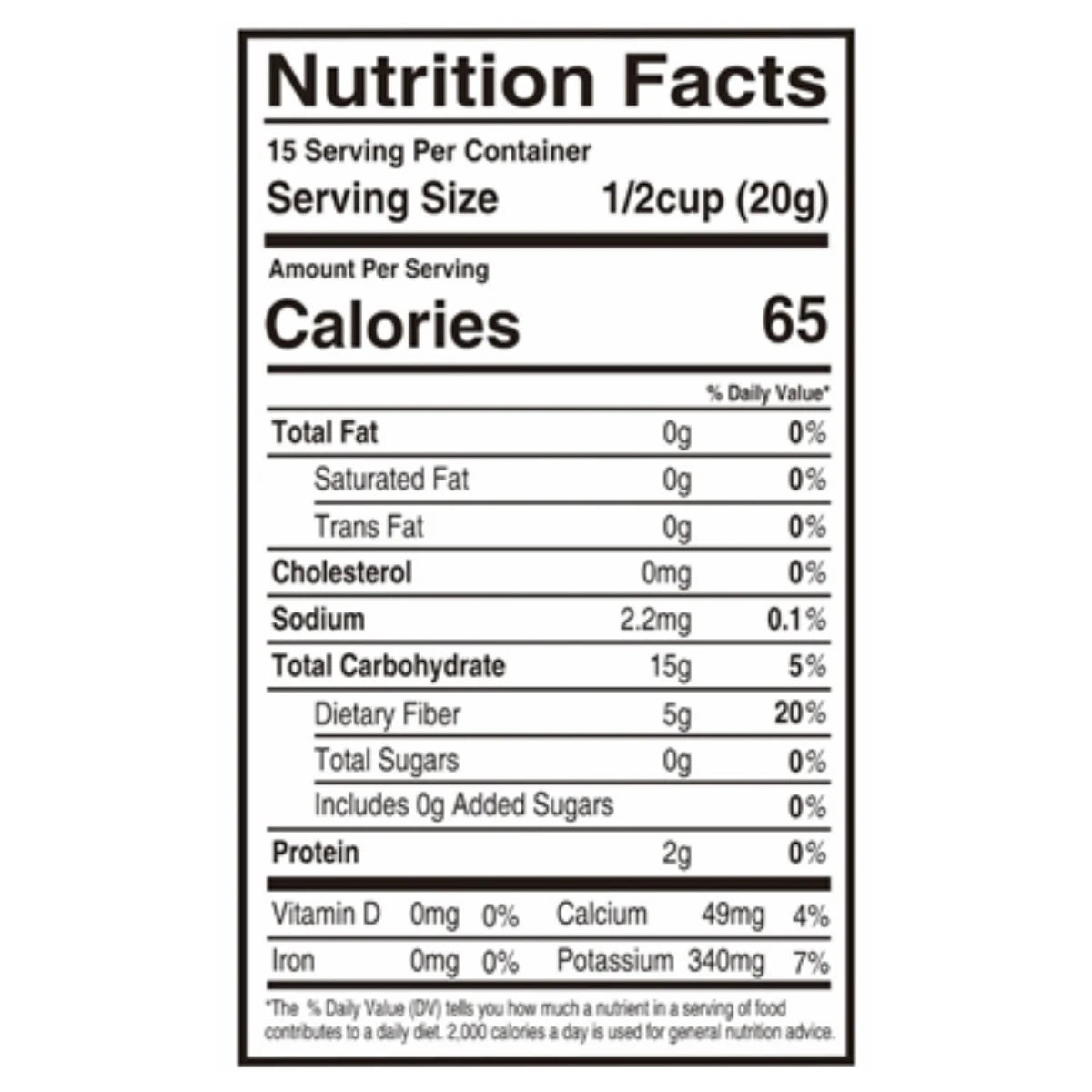 Nutrition facts and supplement information label for KOSBEE Korean Mountain Bellflower Root herbal produc