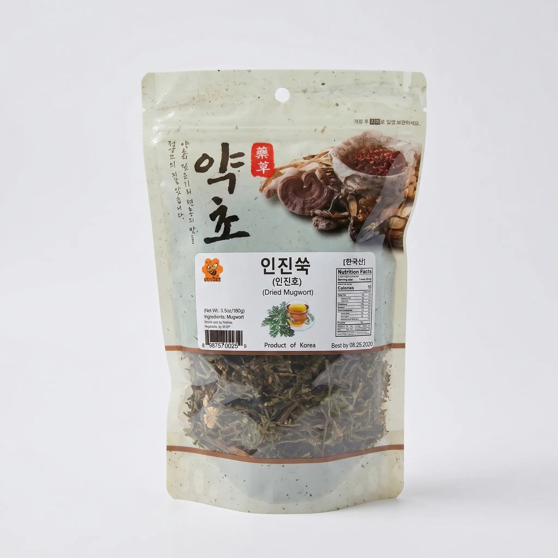 Korean Capillary Mugwort (injinssuk, Artemisia capillaris) by Kosbee — 3.5 oz (100 g) dried herb, a Product of Korea.