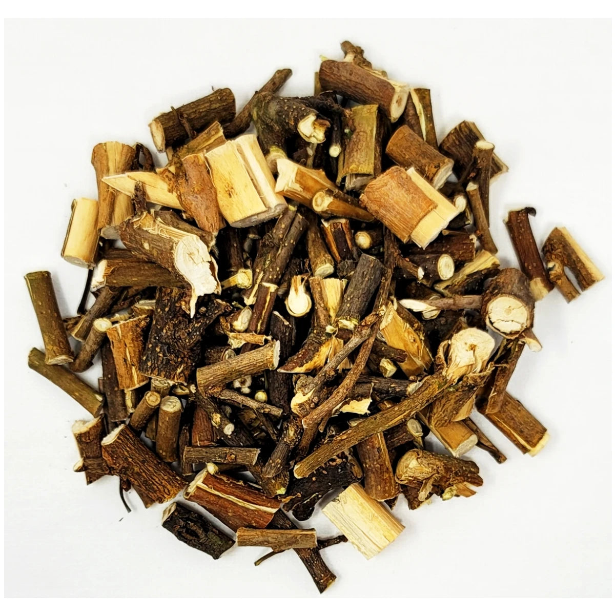Detailed view of dried mulberry twigs known as Sang-Ji for natural health remedies