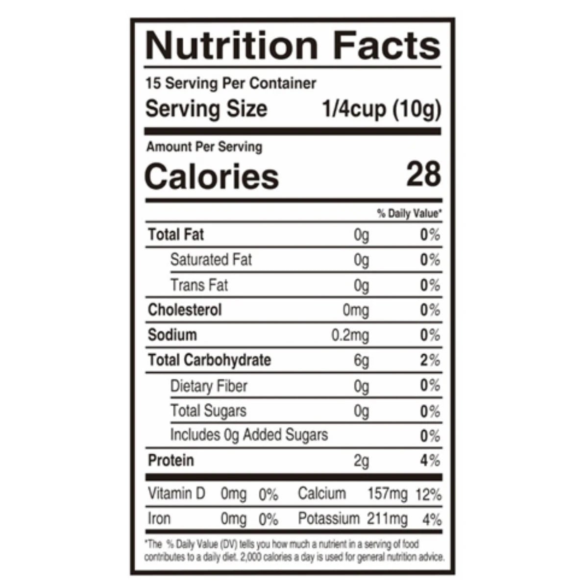 Nutrition facts and supplement information label for KOSBEE Korean Mulberry Branch package