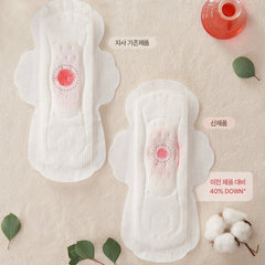 Good feel Organic Cotton Cover & Vegan Sanitary pad & Ultra Slim wing + 2 count (Herbal Pads)