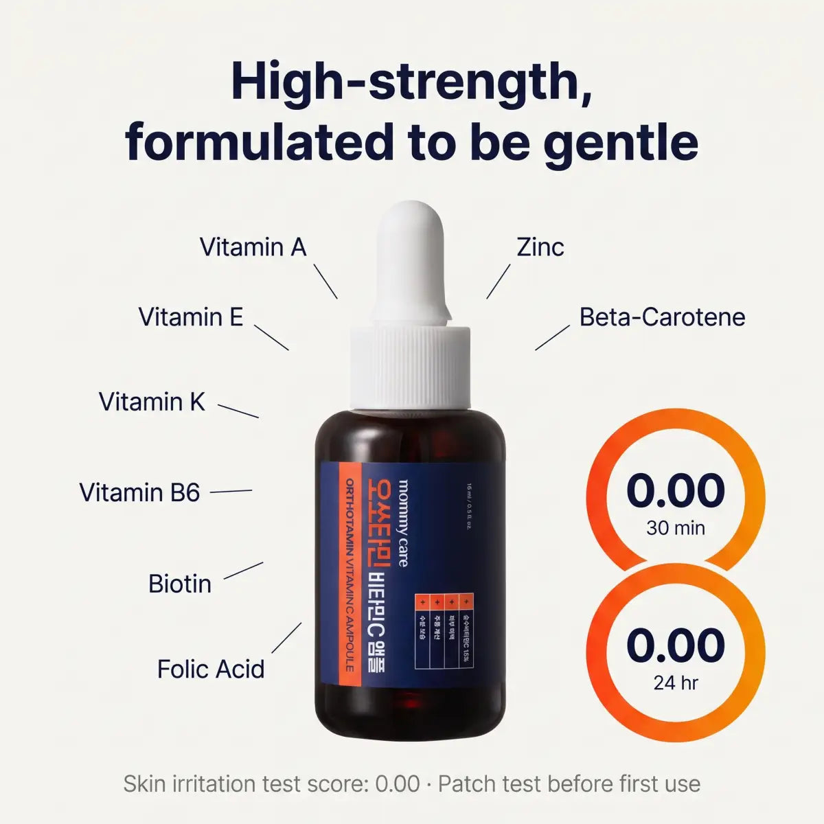 Orthotamin vitamin C ampoule — multivitamin complex, skin irritation test score 0.00