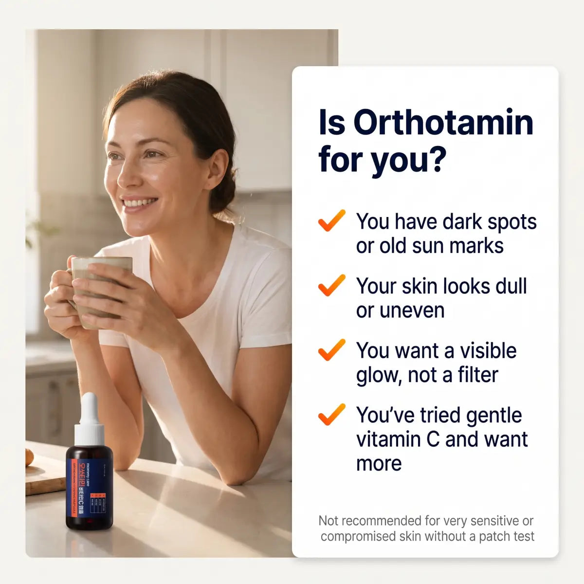 Is Orthotamin vitamin C ampoule for you — skin tone concerns checklist