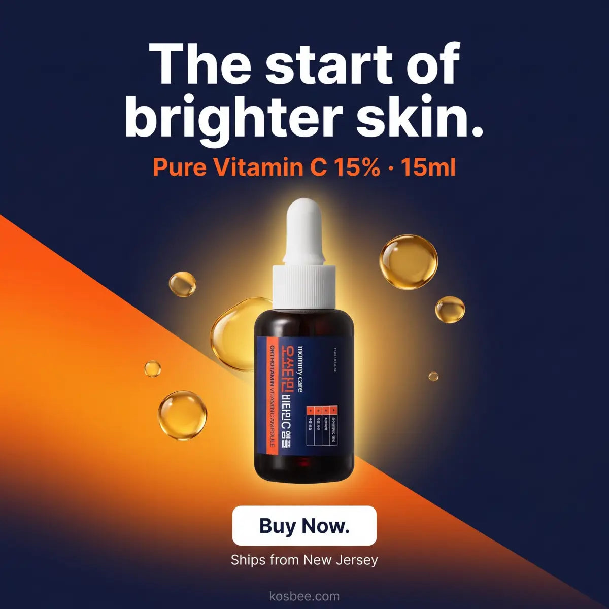Orthotamin vitamin C ampoule by Mommy Care — pure vitamin C 15%, 15 ml, ships from New Jersey