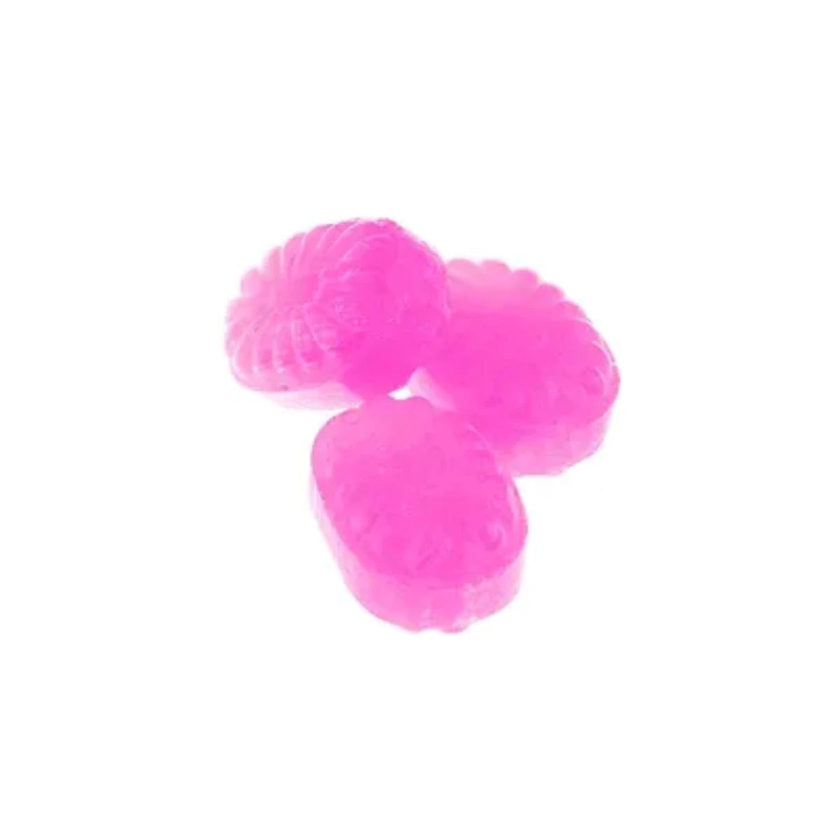 Close-up of blueberry flavored hard candy made with real fruit extract, a refreshing Korean treat for all ages.