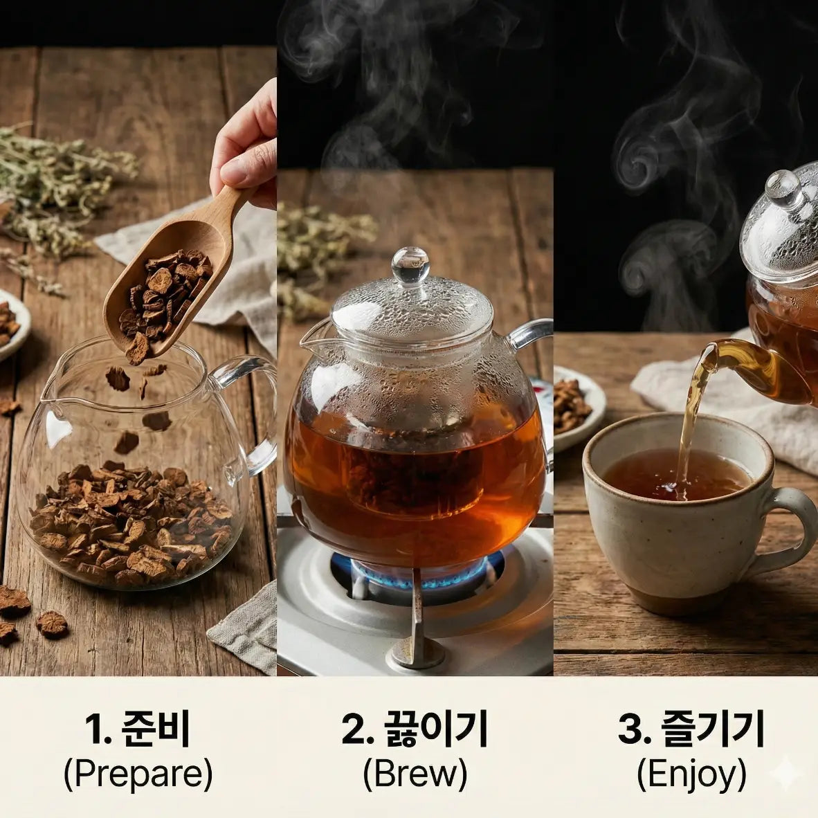 코스비(KOSBEE) 구운 우엉차 5.25 oz - 깊고 구수한 맛의 100% 한국산 무카페인 건강차