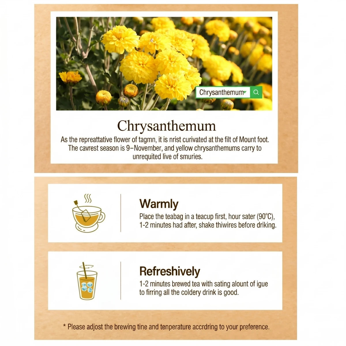 Key benefits of Ssanggye Chrysanthemum Tea, featuring 100% Baeksan chrysanthemum. A clean and elegant chamomile alternative for daily calm (스트레스 완화에 좋은 100% 국내산 백산 국화).