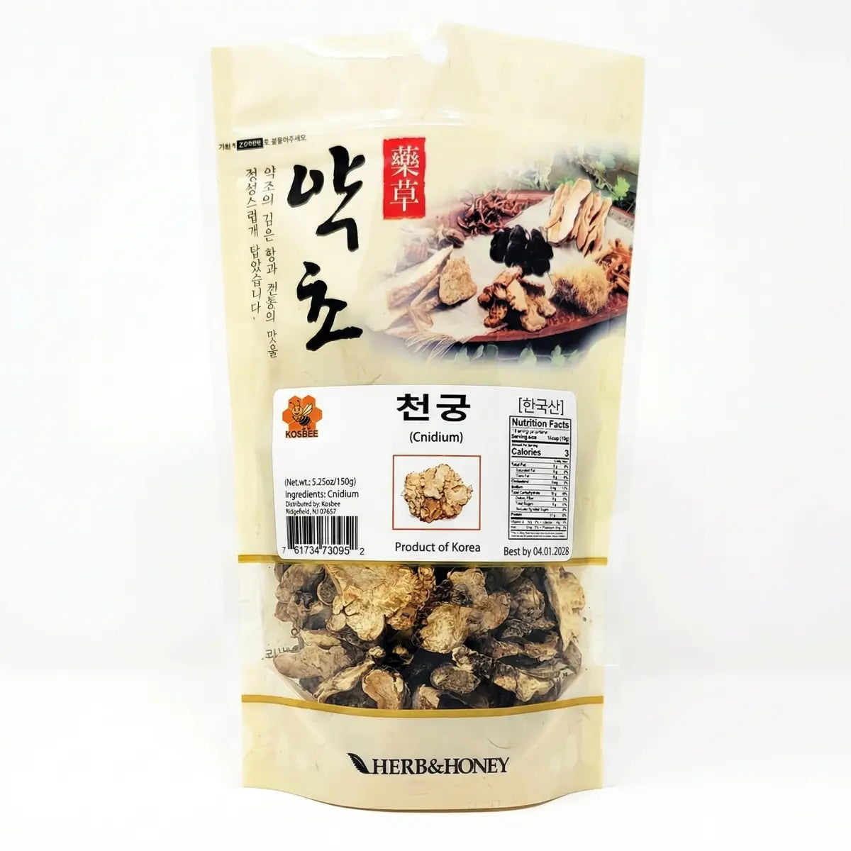 KOSBEE Korean Cnidium Root Tea (5.25 oz) - Authentic herbal supplement for circulation and traditional wellness.