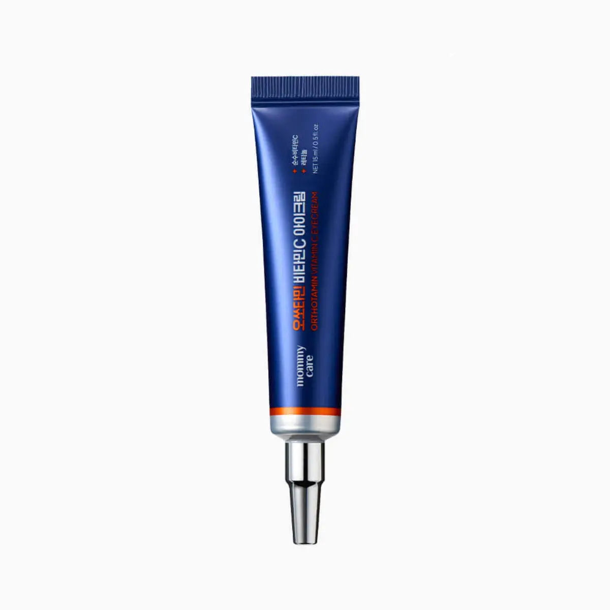 Korean vitamin C eye cream (Orthotamin, 오쏘타민 비타민C 아이크림) 15 ml blue tube with metal tip — Product of Korea