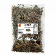 Kosbee Premium Korean Houttuynia Cordata Heartleaf herb in packaging, showcasing fresh leaves and product branding.