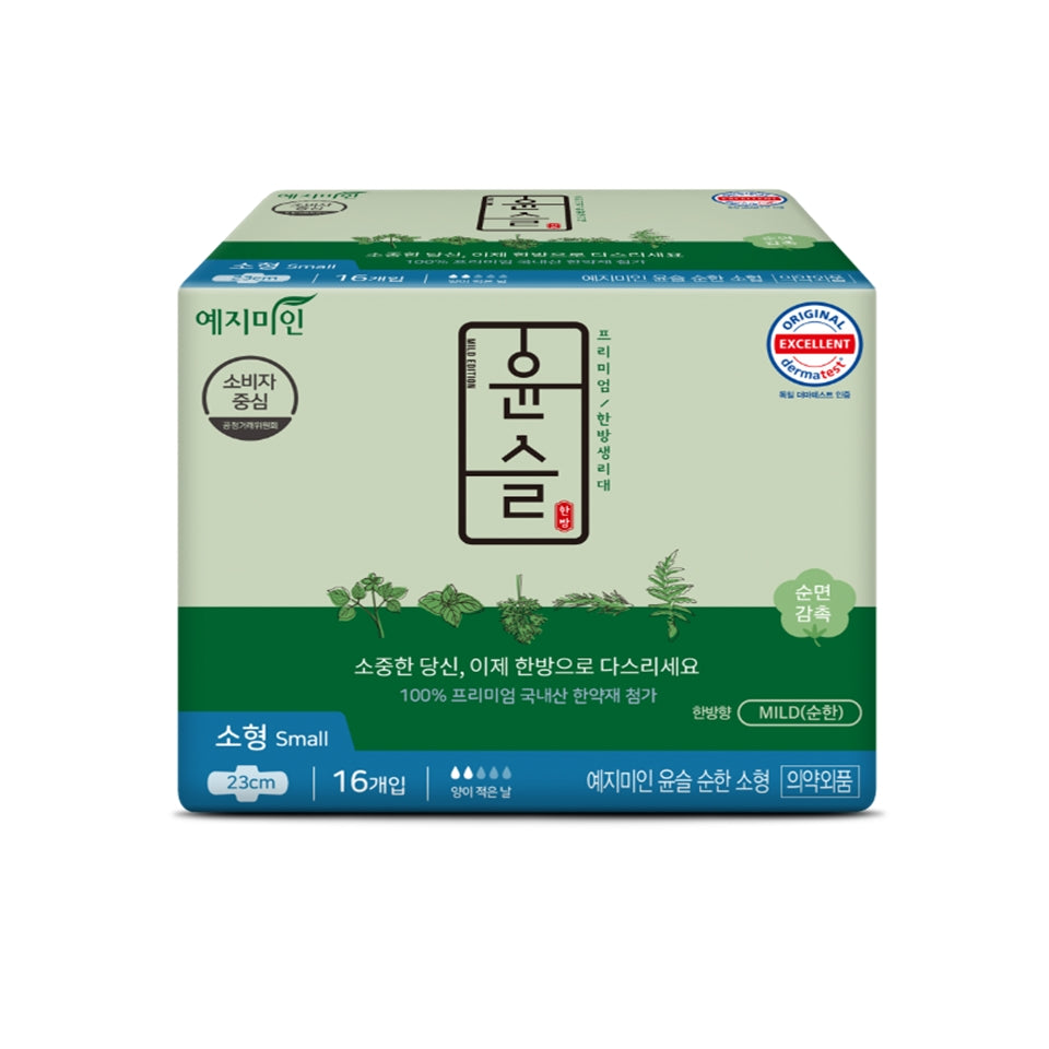 Yejimiin Mild Korean Herbal Scent Sanitary Pads + 2 count (L,M,S)